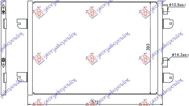 Hladnjak klime benzin-dizel (52,8×39,3) (SQRS)