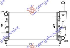 Hladnjak motora 1.2 8v-16v 03- (58X31,7X18) tip valeo