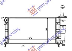 Hladnjak motora 1.2 8-16v +/- klima (58X31,7X18)