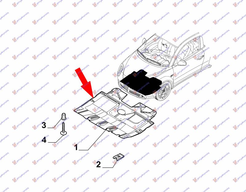 Zaštita motora prednja plastična (A KVALITETA)