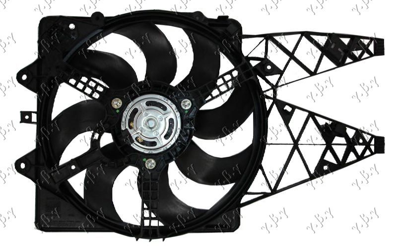 Ventilator hladnjaka komplet 1.3 dm-jet / 1.4 abarth (OBLONG PRIKLJUČAK)