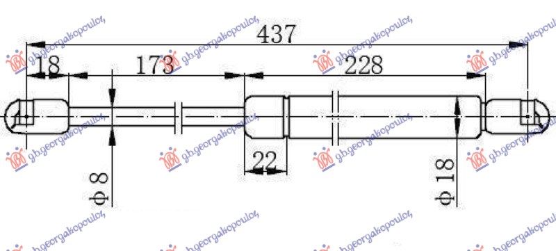 Amortizer gepeka (437L-350N)