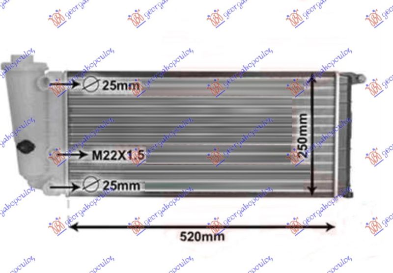 Hladnjak motora 750-900-1.0-1.1 ručni mjenjač (52X25)
