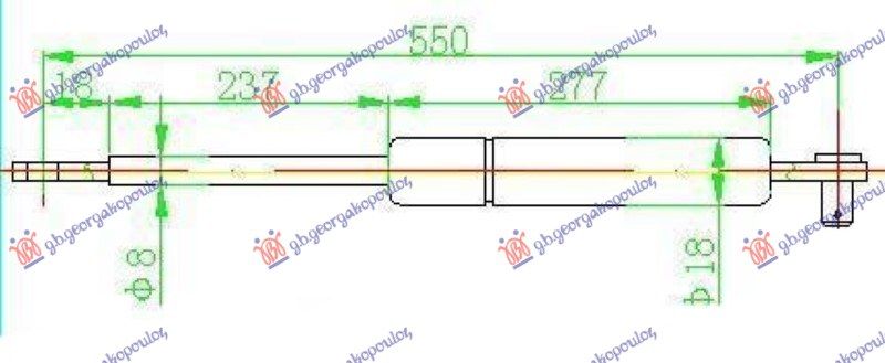 Amortizer gepeka (240N)