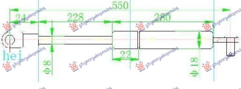 Amortizer gepeka (380N)