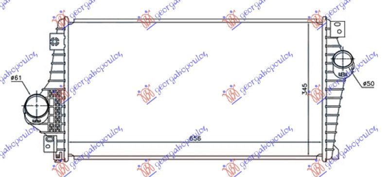 Hladnjak interkulera 2.0 tdi (656X345X30)
