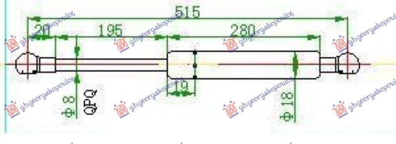 Amortizer gepeka (515L-500N)