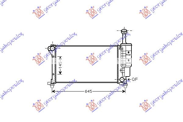 Hladnjak motora 1.1–1.2i 8v +a/c (55X31,7)