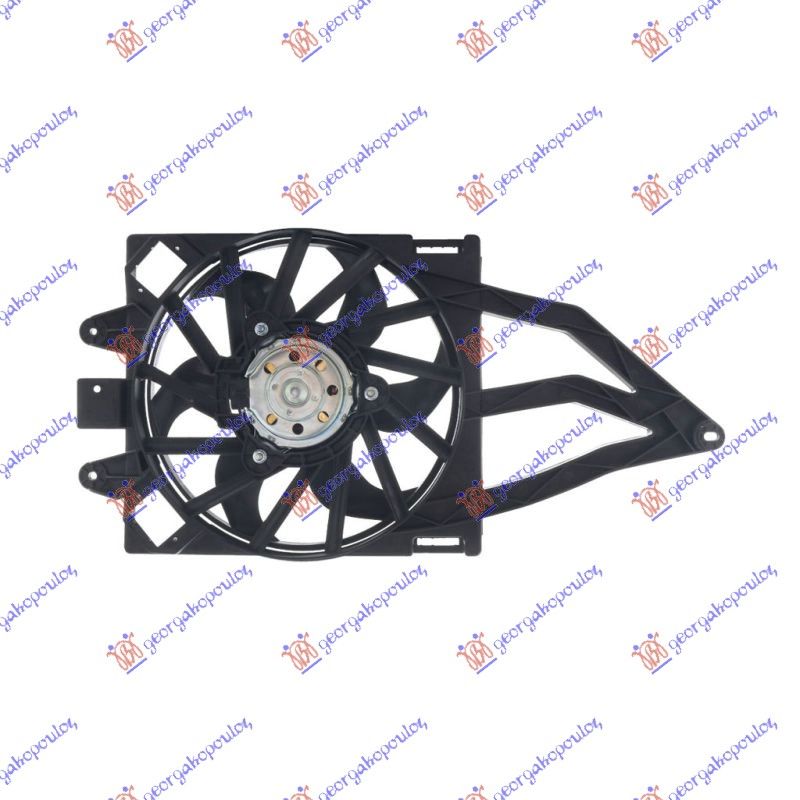 Ventilator hladnjaka komplet 1.1-1.2 cc (+A/C) 06-