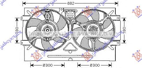 Ventilator komplet (DUPLI) benzin-dizel (VALEO)