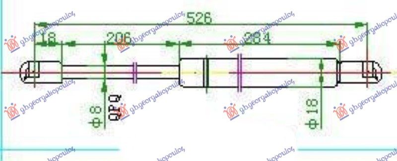 Amortizer gepeka (526L-350N)
