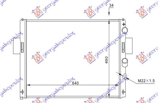 Hladnjak motora 2.5d – 2.8 tdi + klima (64,2X48,8X34) t.valeo