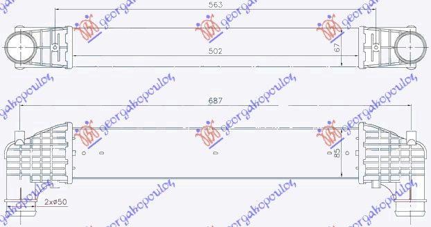 Hladnjak interkulera 1.9 tdi (500X70X88) -00
