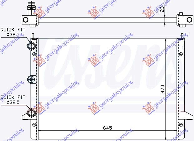 Hladnjak motora 2.3 i-16v (63.5X47) 00-