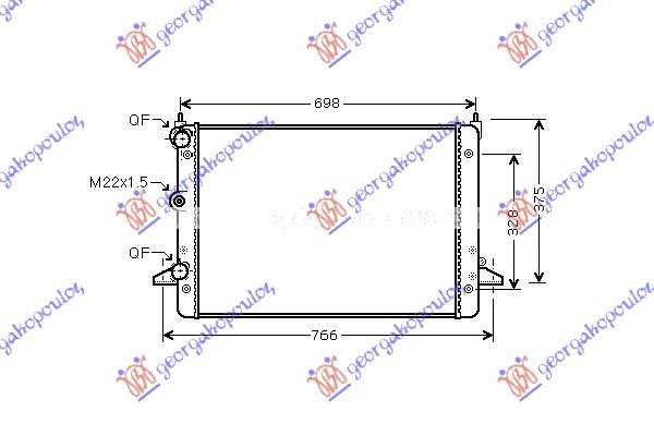 Hladnjak motora 2.8 i – 24v (63.5X47) 00–