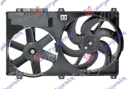 Ventilator hladnjaka komplet dupli (BENZIN-DIZEL)+a/c
