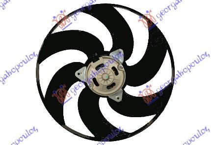 Ventilator hladnjaka (MOTOR + VENTILATOR) (BENZIN-DIZEL) + a/c 38,3 cm