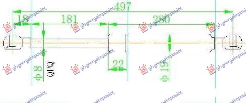 Amortizer gepeka (495L-510N)