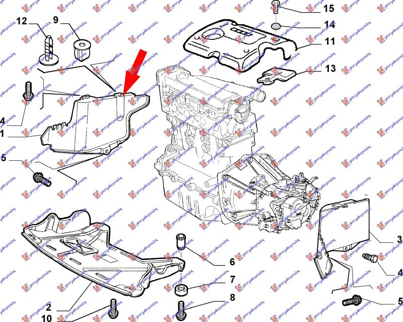 Zaštita motora bočna plastična
