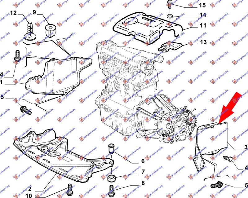Zaštita motora bočna plastična
