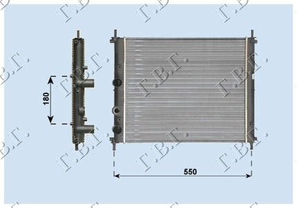 Hladnjak motora 1.6 benzin +/- klima (475X415)