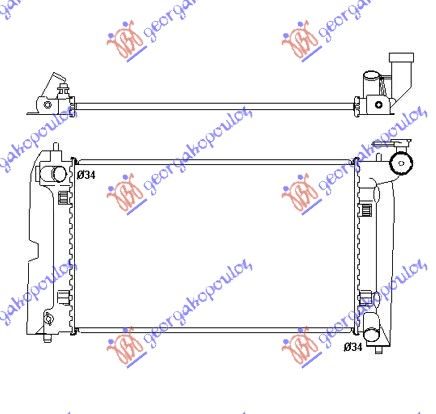 Hladnjak motora 1.4–1.6–1.8i vvti ručni benzin (600X350) (ENGLISH) (QUICK FIT VENTILATOR) (KOYO)