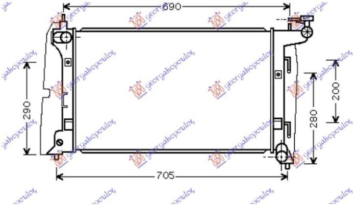 Hladnjak motora 1.6 i-vvti benzin automatik (600X350) (JAPAN) (KOYO)