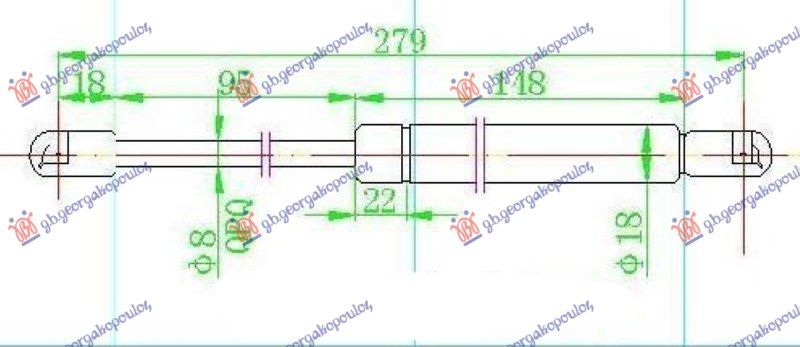 Amortizer gepeka (279L-520N)