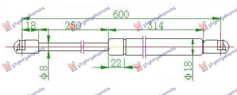 Amortizer gepeka (600L-330N)
