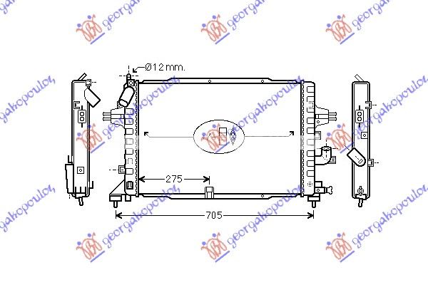 Hladnjak motora 1.3–1.9 cdti dizel (600X370) (MECHANICAL)