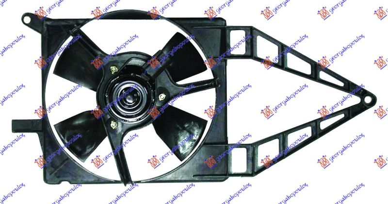 Ventilator hladnjaka komplet (1.0/1.2/1.4 8V BENZIN) (-AC)
