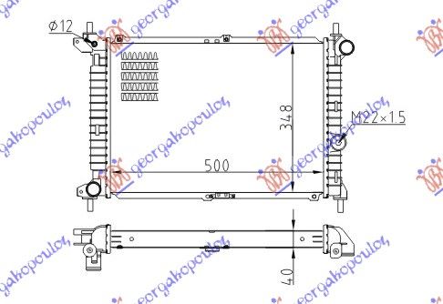 Hladnjak motora 1.7 td (50X35) (BAKAR)