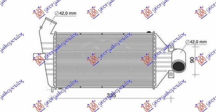 Hladnjak interkulera 2.2 16v (01-) benzin – 1.7 td dizel (240X127)