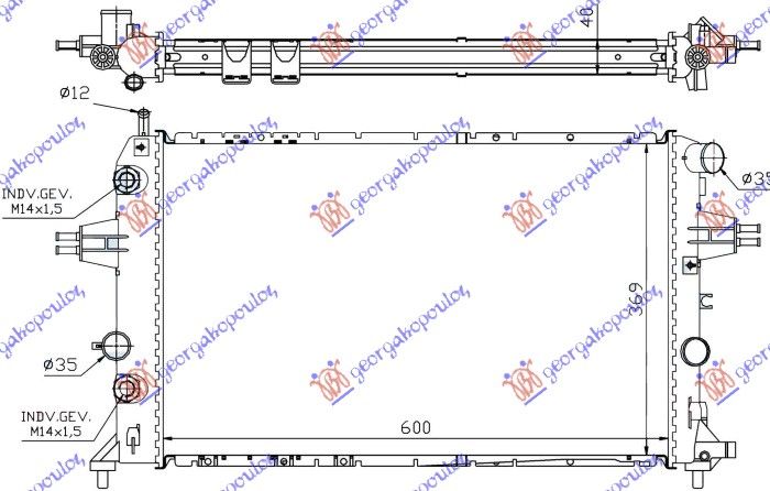 Hladnjak motora 2.0 – 2.2 td automatik dizel (600X370)