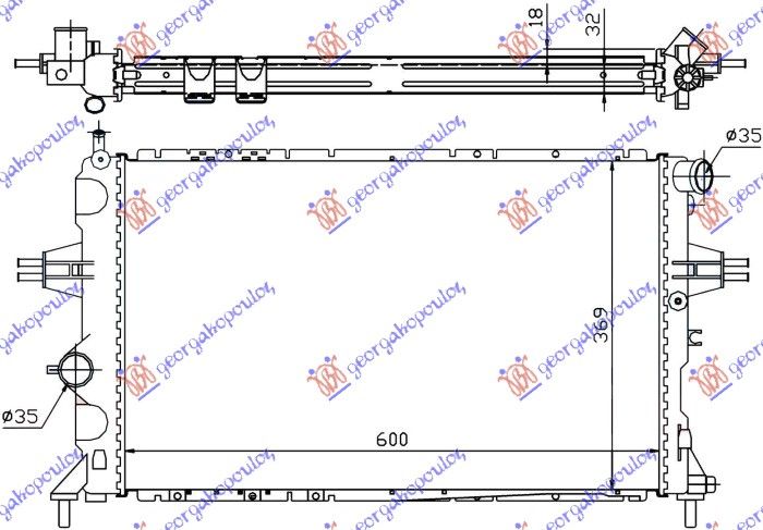 Hladnjak motora 2.0 – 2.2 benzin – 2.0–2.2 td dizel (600X370)