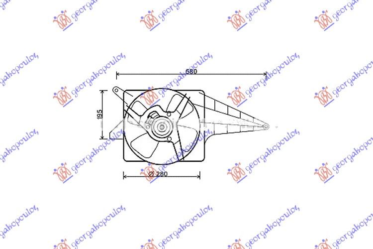 Ventilator hladnjaka 1.0-1.2 cc - a/c