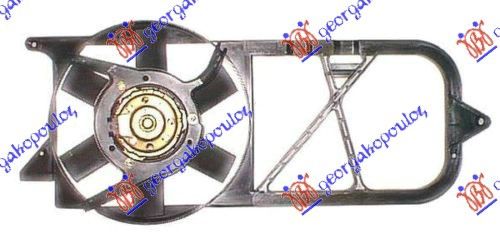 Ventilator hladnjaka komplet (1.0/1.2CC BENZIN) (+AC)