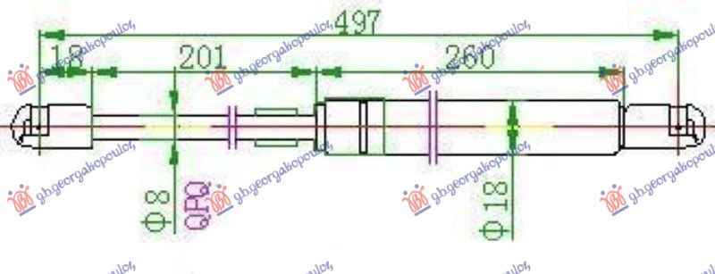 Amortizer gepeka (496L-270N)