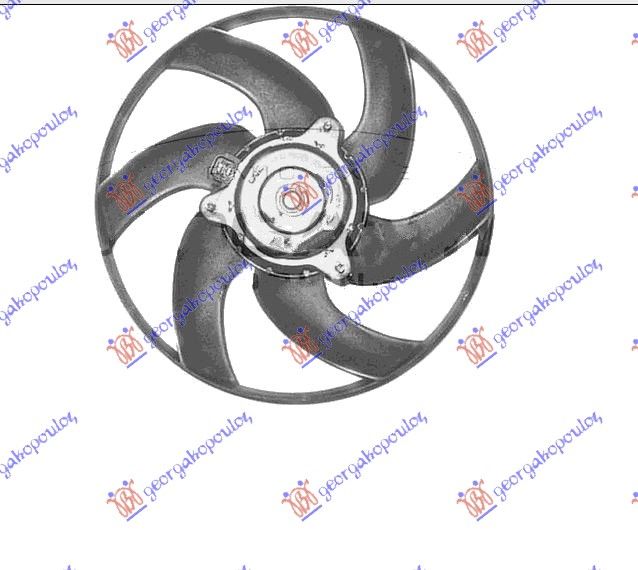 Ventilator hladnjaka (MOTOR + VENTILATOR) benzin-dizel (340 MM)