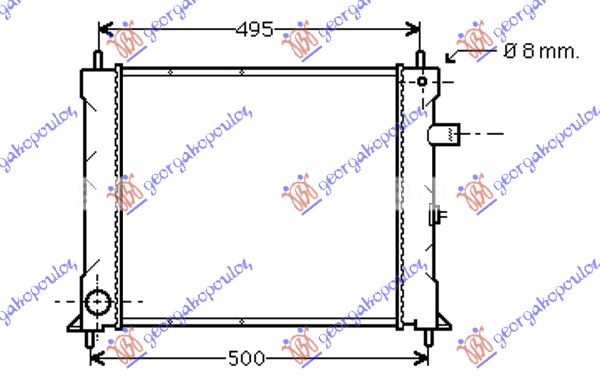 Hladnjak motora 1.4i 16v (43X40) nissan