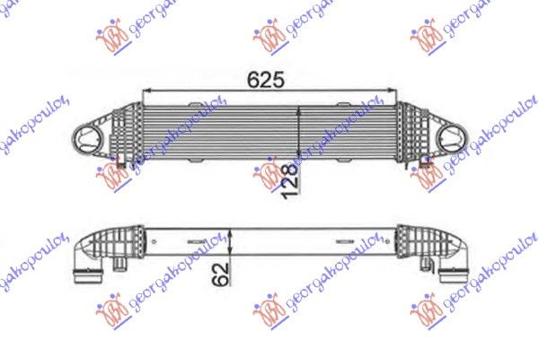 Hladnjak interkulera 1.8i 16v-2.1 cdi (620X120) kw 100-150
