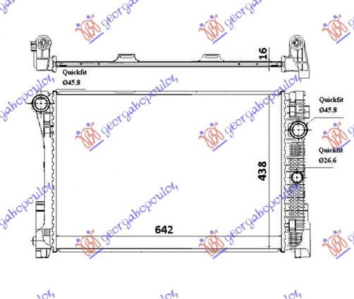 Hladnjak motora 1.8-2.5-3.0 16v-24v-2.2 cdi (64X45X26) m