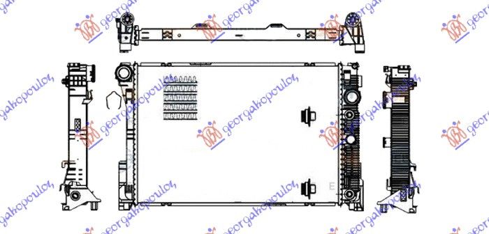 Hladnjak motora 3.0–3.5 benzin – 2.1–2.2–3.0 cdi dizel ručni/auto (640X430) (MAHLE BEHR)