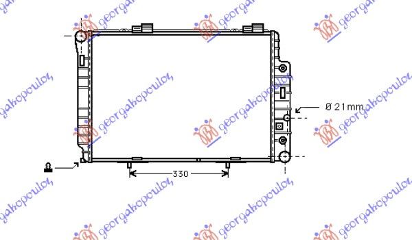 Hladnjak motora svi modeli m/a + klima (61,5X42) (MAHLE BEHR PREMIUM LINE)