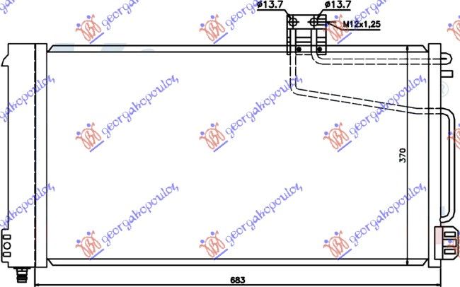 Hladnjak klime svi modeli dizel (64×37) valv12m