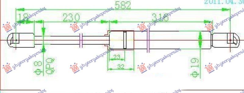 Amortizer gepeka (582L-460N)
