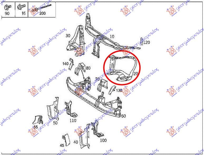 Nosač fara metalni 2000-