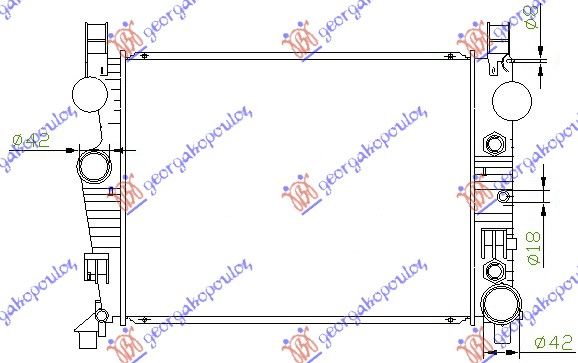 Hladnjak motora 4.3–5.0 benzin (64X47.2X42) automatski