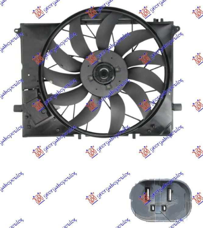 Ventilator hladnjaka komplet (530 MM) (4 PINA)