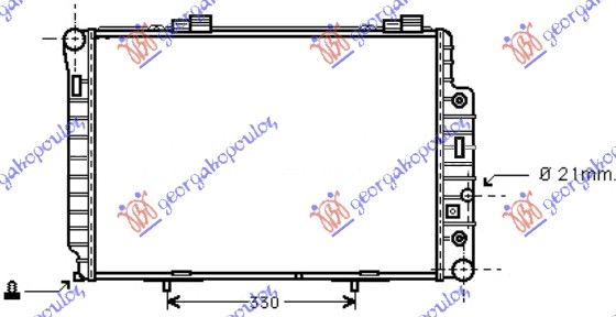 Hladnjak motora 2.0–2.3 benzin & slk kompresor m/a + klima (61X42)